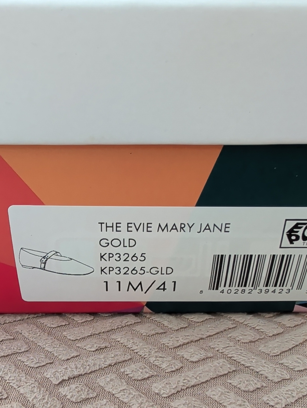 Katy Perry Collections The Evie Mary Jane Gold Flats NIB - Picture 5 of 7